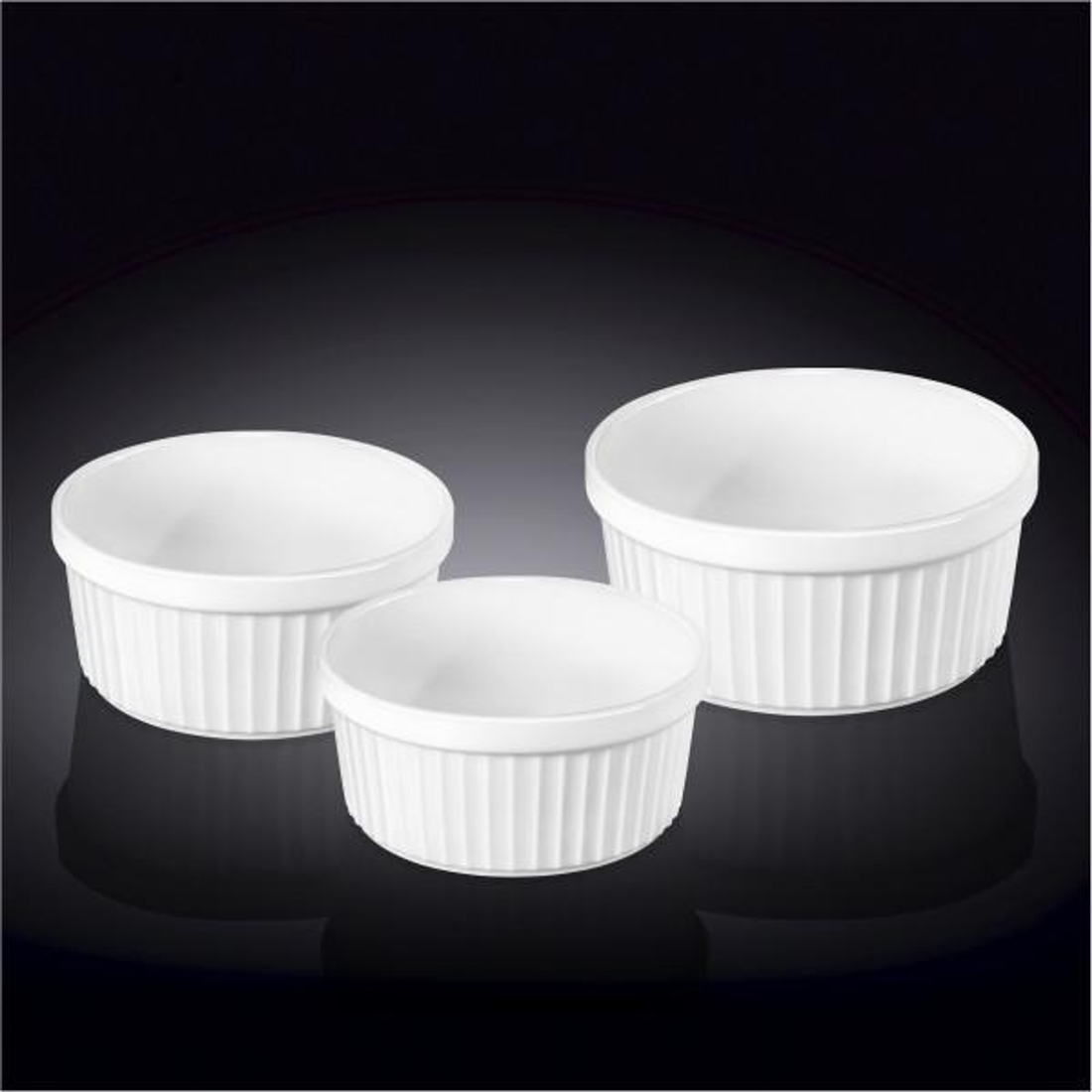 Wilmax White Porcelain Ramekin Set, 3-Piece