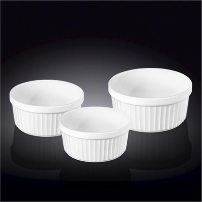 Wilmax White Porcelain Ramekin Set, 3-Piece