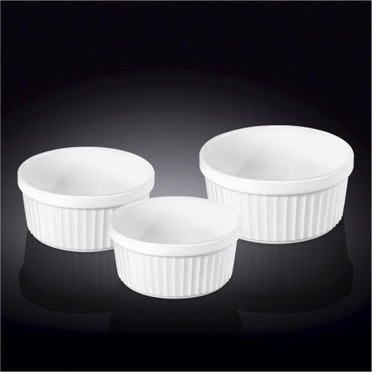 Wilmax White Porcelain Ramekin Set, 3-Piece