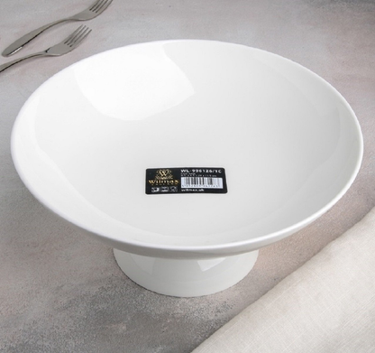 Wilmax White Porcelain Fruit Vase, 9.5 in, Gift Boxed
