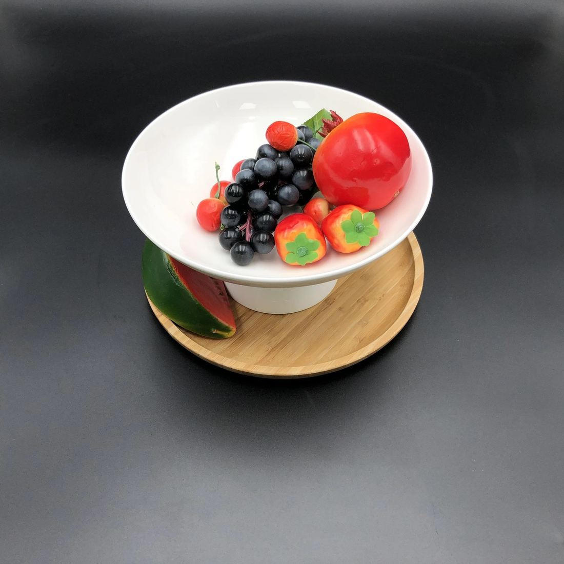 Wilmax White Porcelain Fruit Vase, 9.5 in, Gift Boxed