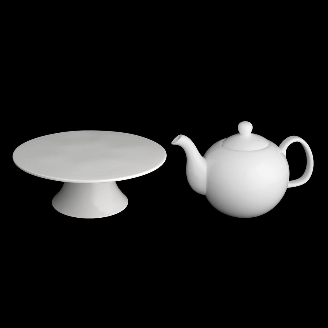 Wilmax Porcelain Round Cake Stand, 12 in, Gift Boxed