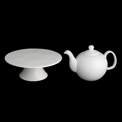 Wilmax Porcelain Round Cake Stand, 12 in, Gift Boxed