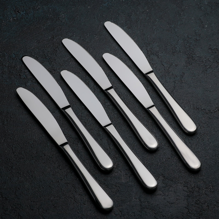 Wilmax Stainless Steel Dinner Knives, Set of 6