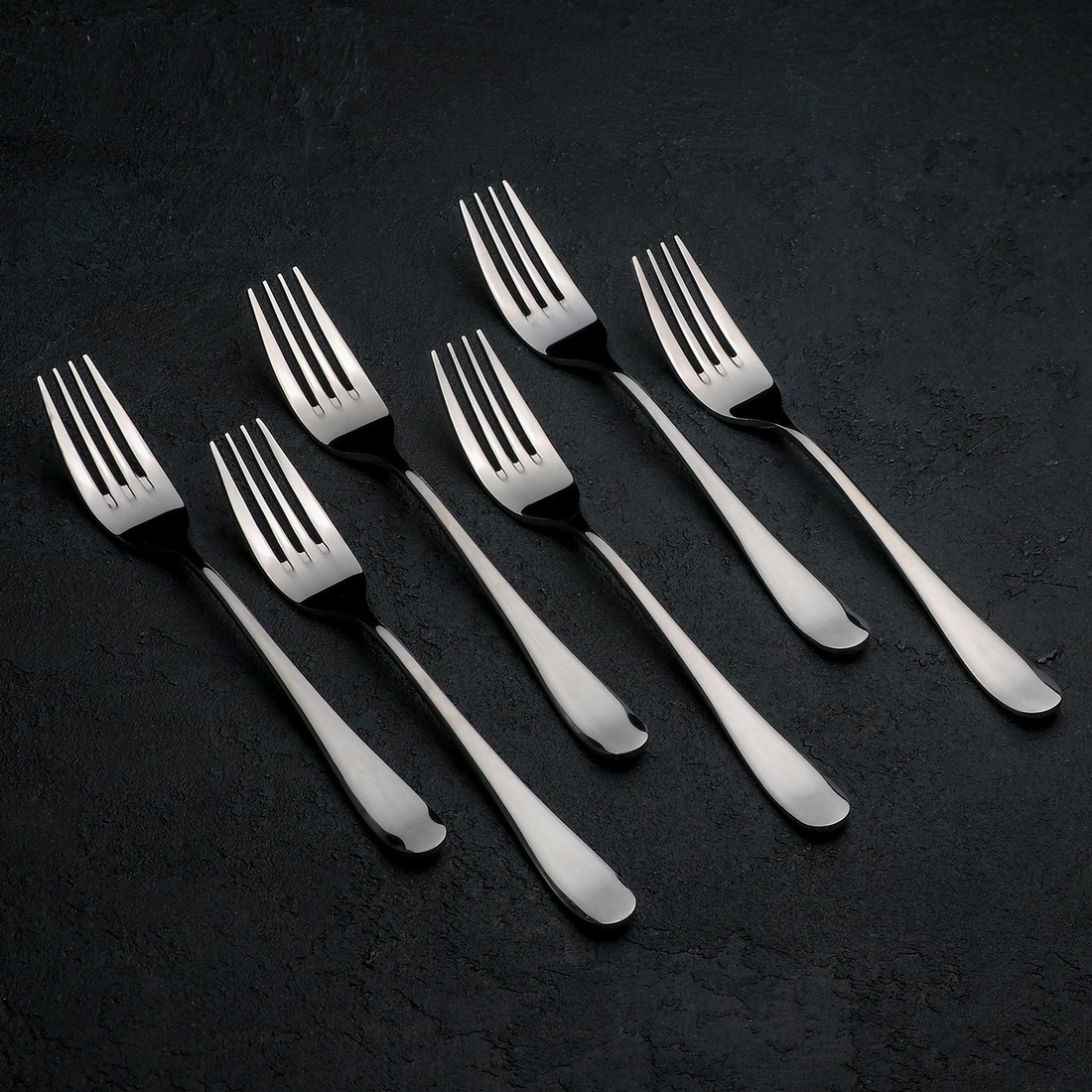 Wilmax Stainless Steel Dinner Forks, Set of 6