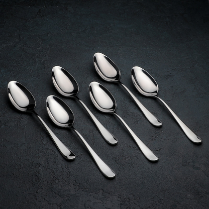 Wilmax Stainless Steel Dinner Spoon Set of 6, 8 in