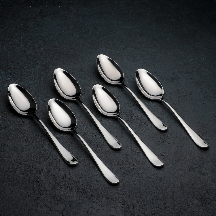 Wilmax Stainless Steel Dinner Spoon Set of 6, 8 in
