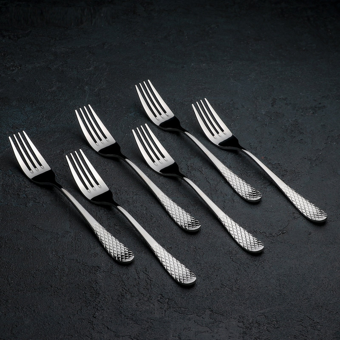 Wilmax Stainless Steel Dinner Forks, Set of 6, Gift Boxed