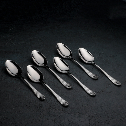 Wilmax Julia Stainless Steel Dinner Spoon Set of 6, 8 in