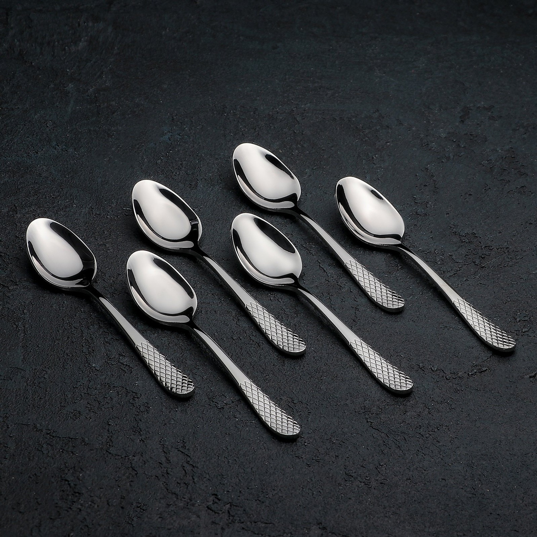 Wilmax Stainless Steel Cup Teaspoons, Set of 6
