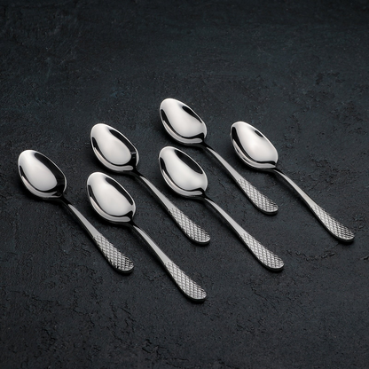 Wilmax Stainless Steel Cup Teaspoons, Set of 6