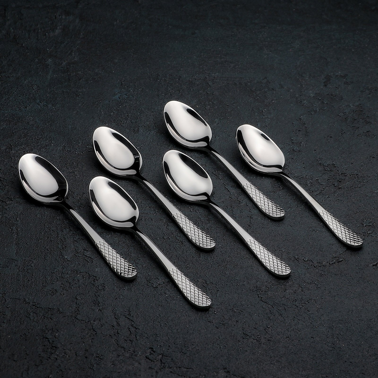 Wilmax Stainless Steel Cup Teaspoons, Set of 6