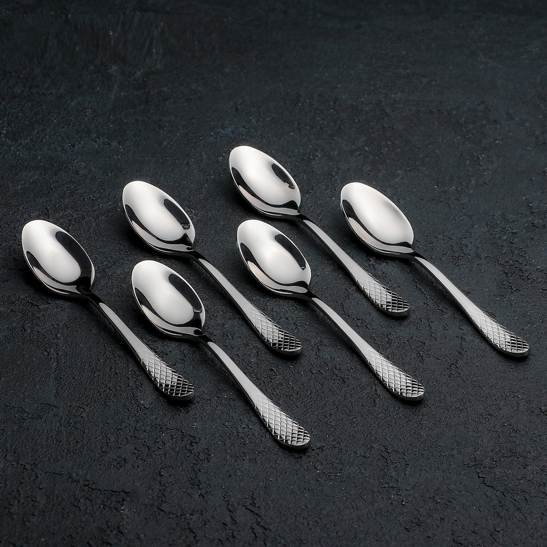 Wilmax Stainless Steel Coffee Spoons, Set of 6, Gift Boxed