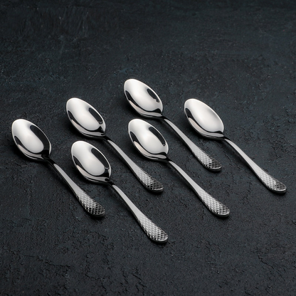 Wilmax Stainless Steel Coffee Spoons, Set of 6, Gift Boxed