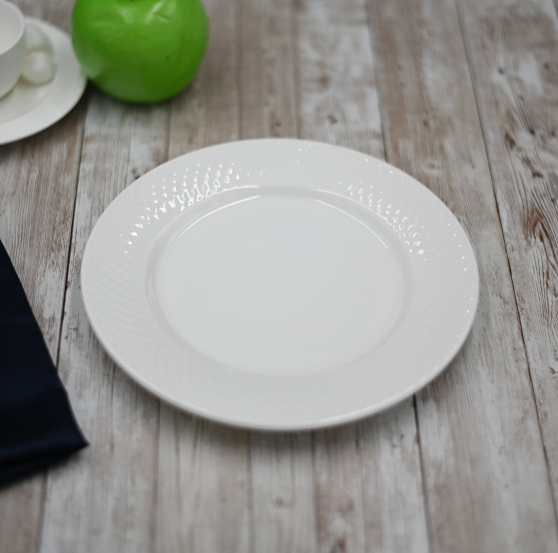 Wilmax Porcelain Dessert Plates, 8 in, Set of 6