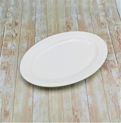 Wilmax Julia White Porcelain Oval Platter, 14 x 10 in
