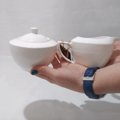 Wilmax Julia Porcelain Sugar Bowl and Creamer Set