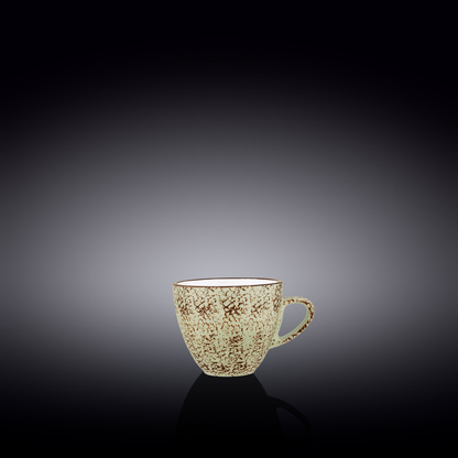 Wilmax Splash Porcelain Cup, 3 oz, Green, Set of 6