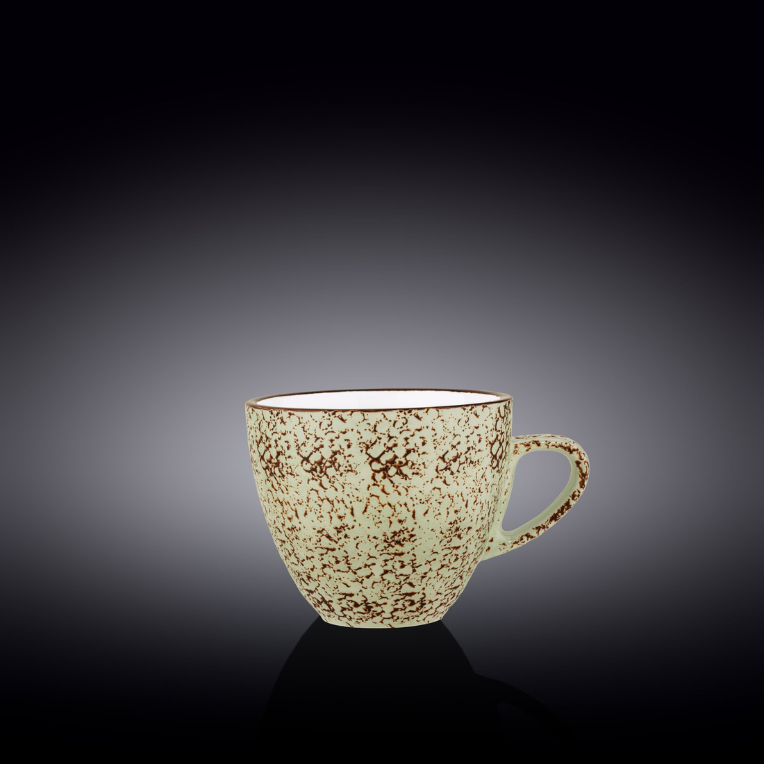 Wilmax Splash Porcelain Cup, 10 oz, Green, Set of 6
