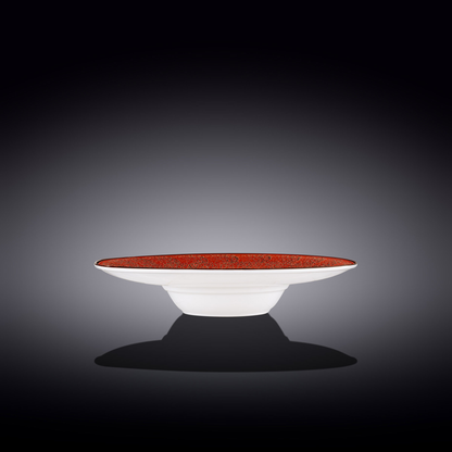 Wilmax Splash Red Porcelain Deep Plate, 9.5 in