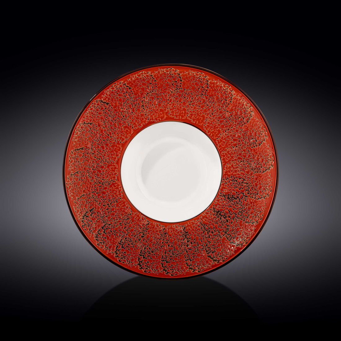 Wilmax Splash Deep Plate Red