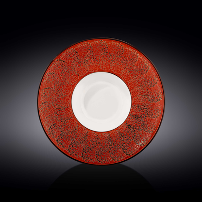 Wilmax Splash Deep Plate Red