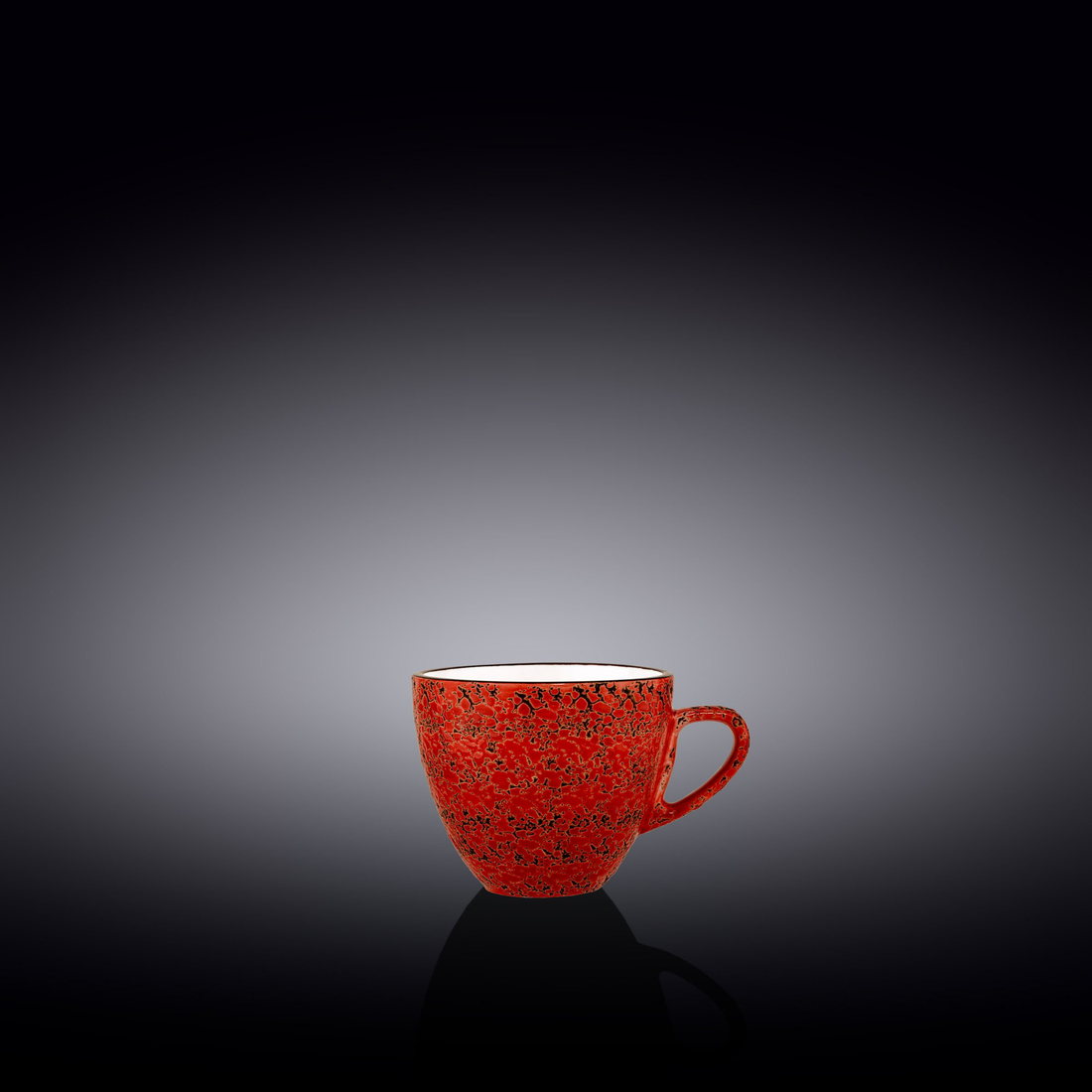 Wilmax Splash Porcelain Cup, 3 oz, Red, Set of 6