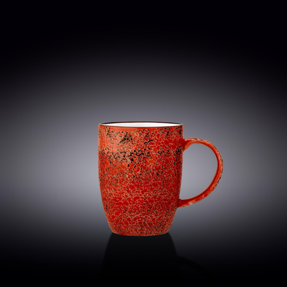 Wilmax Splash Colored Porcelain Mug, 16 oz - Red