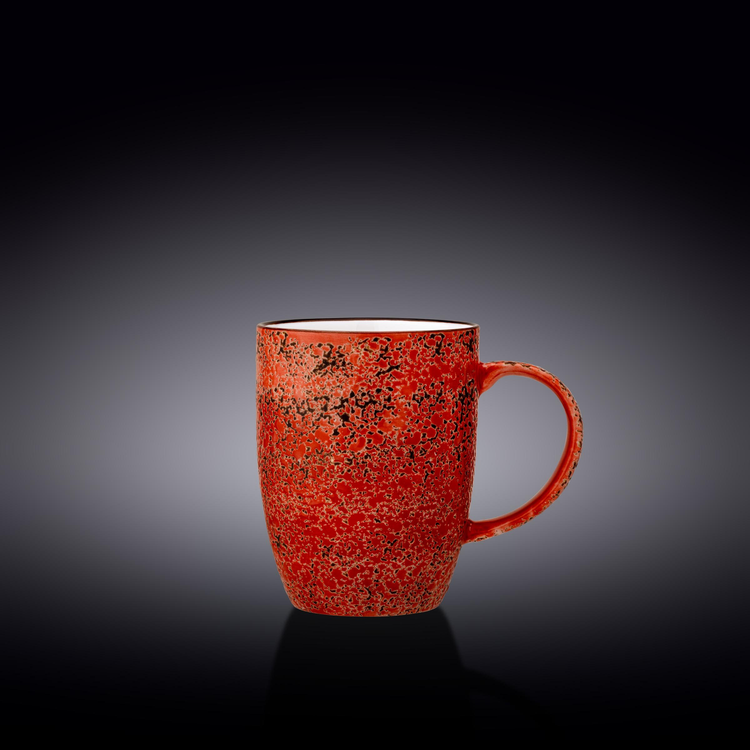 Wilmax Splash Colored Porcelain Mug, 16 oz - Red