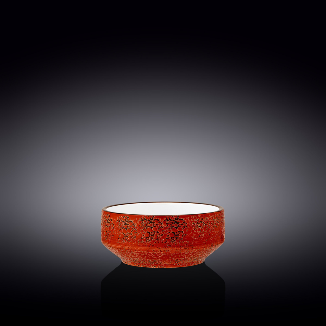 Wilmax Splash Porcelain Soup Cup, 13 oz / 400 ml, Red