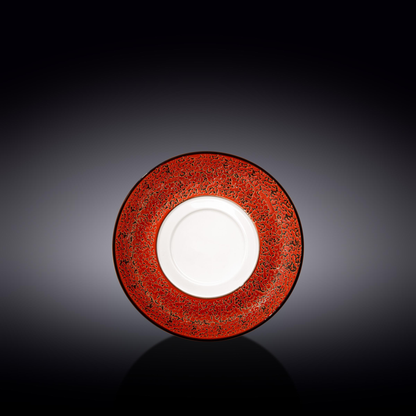 Wilmax Splash Colored Porcelain Multi-Use Saucer, 6.5 in - Red