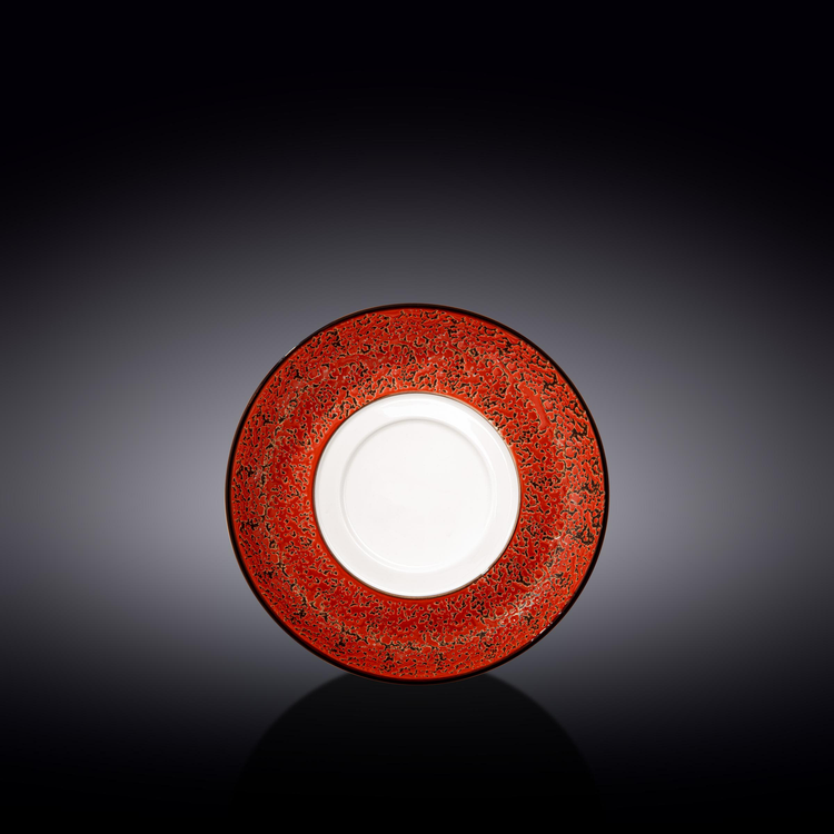 Wilmax Splash Colored Porcelain Multi-Use Saucer, 6.5 in - Red