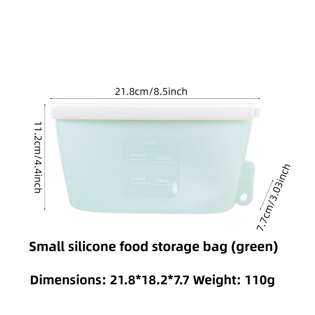 Food-grade vertical silicone fresh-keeping bag