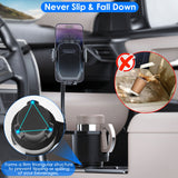 Cup holder phone mount holding smartphone for GPS