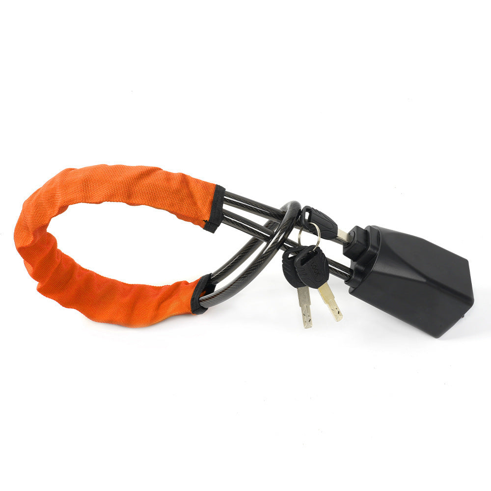 Retractable Car Steering Wheel Anti-Theft Cable Lock with Buckle