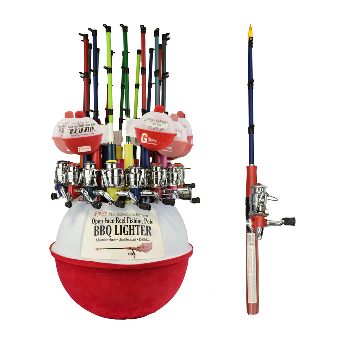 Open Face Fishing Pole BBQ Lighter