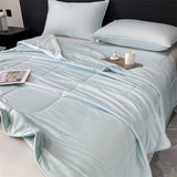 Reversible Cooling Blankets Smooth Air Condition Comforter Lightweight Summer Quilt Washable Double Side Cold Fabric & Cool Skin