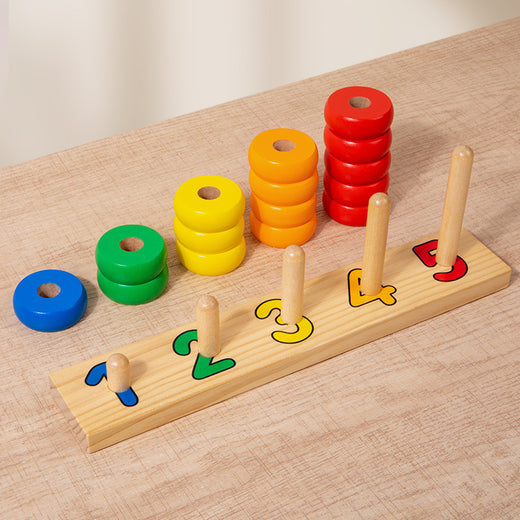 Wooden Rainbow Digital Ring Toy product image 2