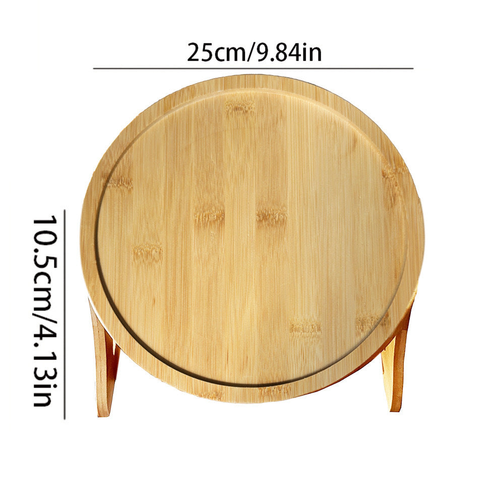 Log Color Tray Lazy Sofa Foldable Round Tray
