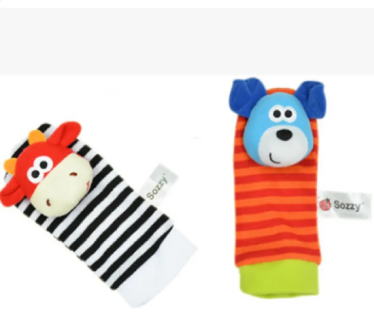 Baby rattle wrist band with bell