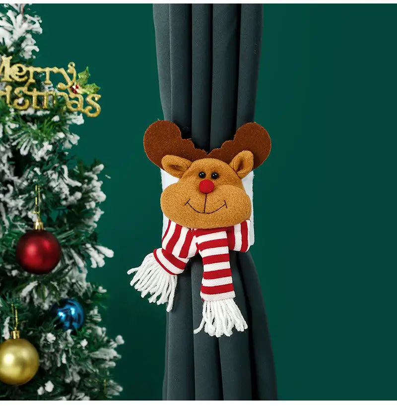 Christmas Curtain Buckle Set: Santa, Snowman, Reindeer, Penguin - Image 12