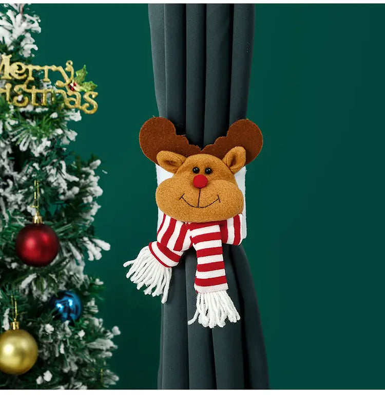 Christmas Curtain Buckle Set: Santa, Snowman, Reindeer, Penguin - Image 12
