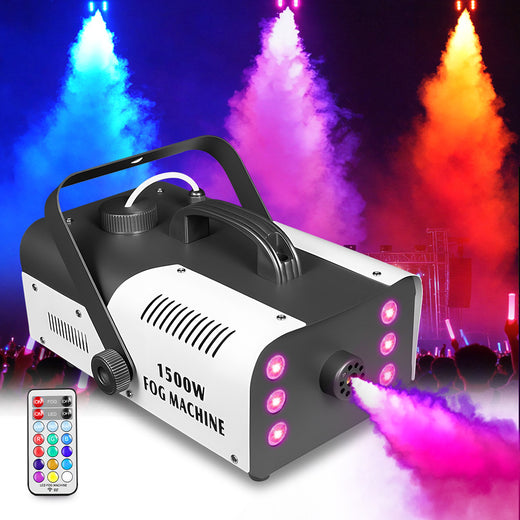 1500W Remote Control RGB Smoke Machine with Music Sync