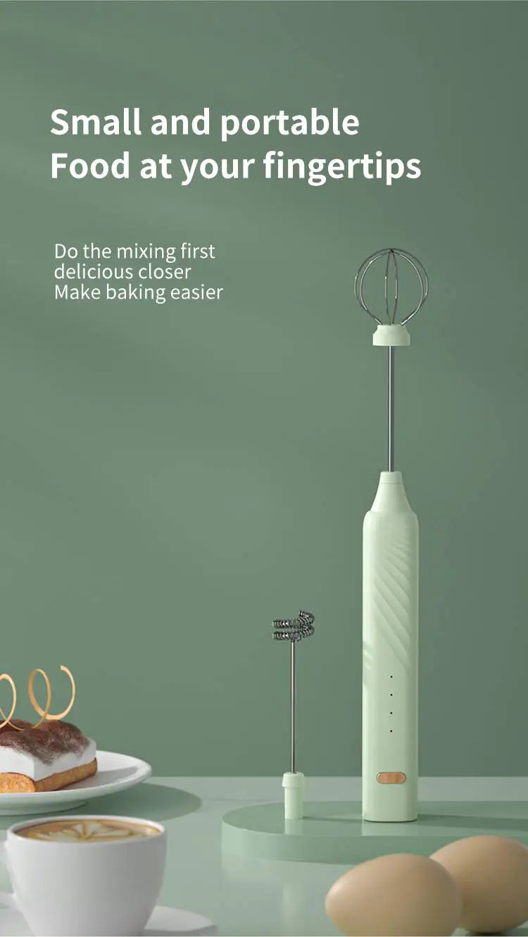 Rechargeable Handheld Milk Frother — USB Electric Foam Maker - Image 3