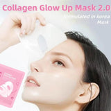 4Pcs Overnight Quasi-Biological Collagen Facial Mask - Korean Brightening Anti-Aging Pore Minimizing Fine Line Reducing Mask