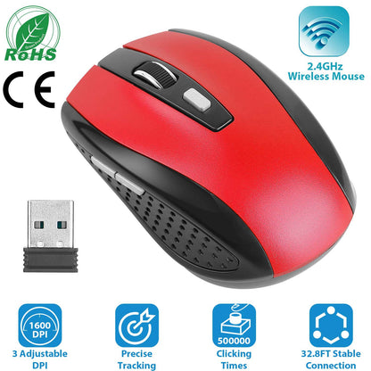 2.4G Wireless Gaming Mouse with Adjustable DPI Buttons