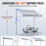 78-inch manual retractable window awning fabric canopy detail