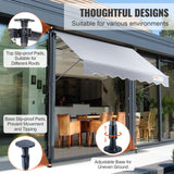 78-inch manual retractable window awning mounted above a kitchen window