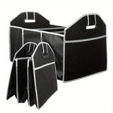 Car trunk organizer side compartments