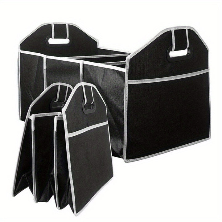 Car trunk organizer side compartments